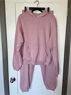 Skims Cotton Fleece Hoodie and Jogger Set